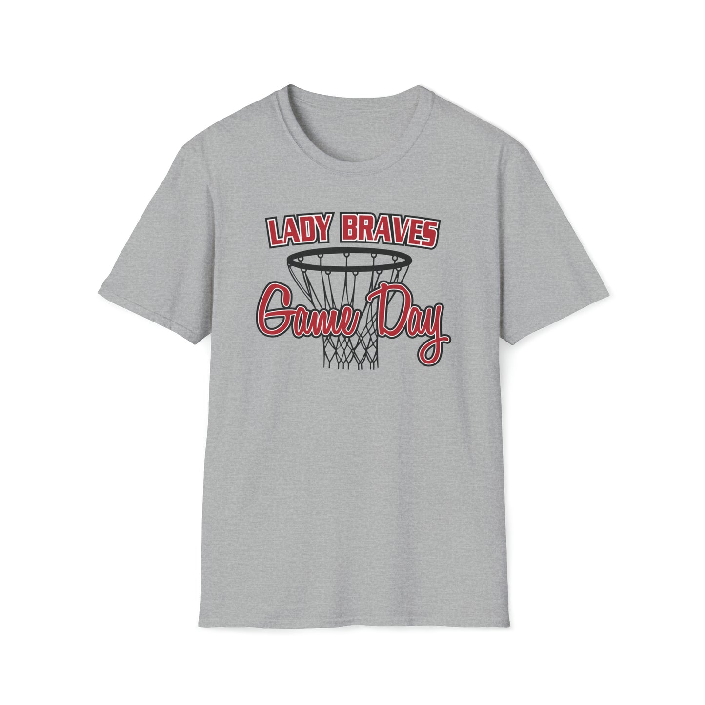 Lady Braves Basketball Game Day Unisex Softstyle T-Shirt