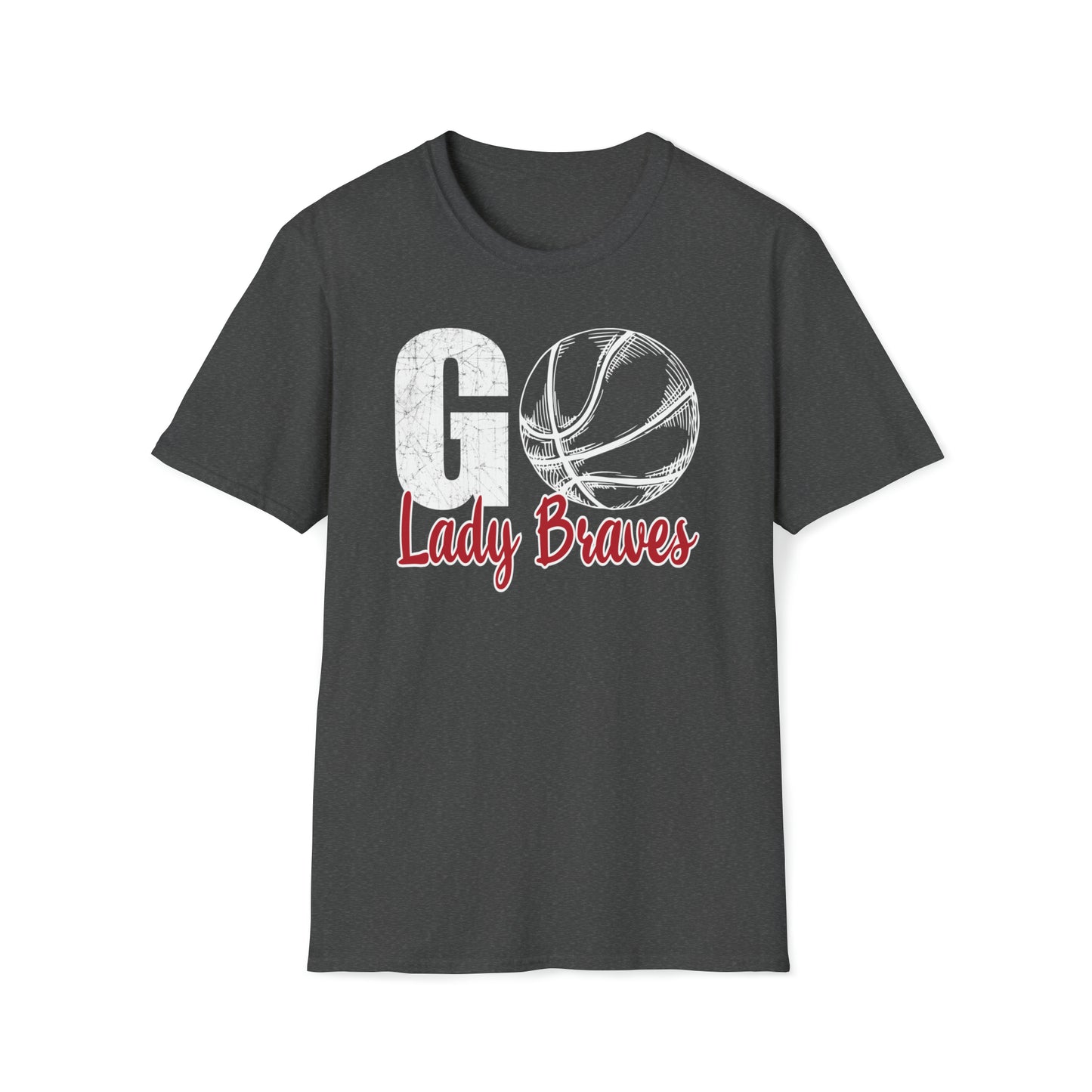 Go Lady Braves Basketball Unisex Softstyle T-Shirt