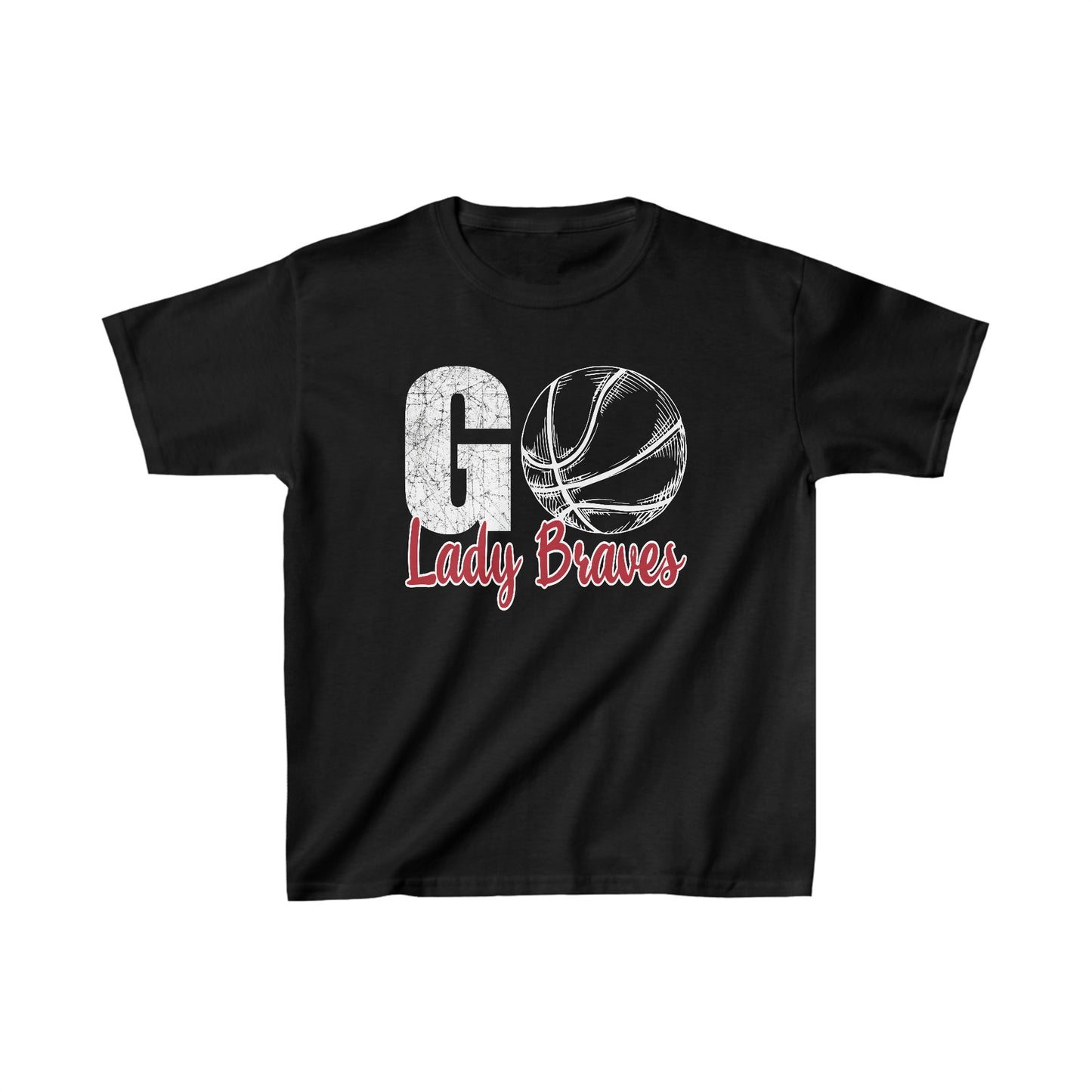 Go Lady Braves Basketball Kids Heavy Cotton™ Tee