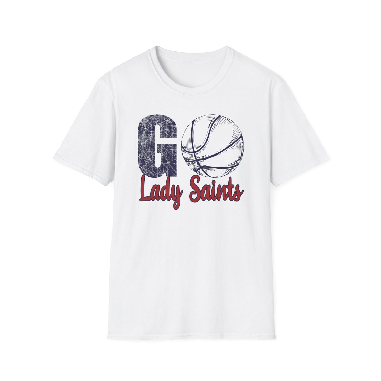 Go Lady Saints Basketball Unisex Softstyle T-Shirt