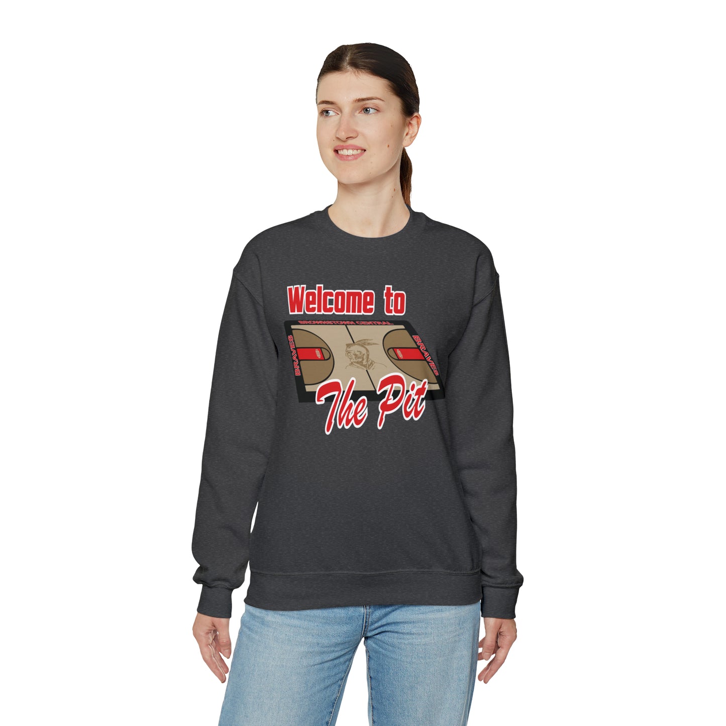 Welcome to The Pit Basketball Unisex Heavy Blend™ Crewneck Sweatshirt