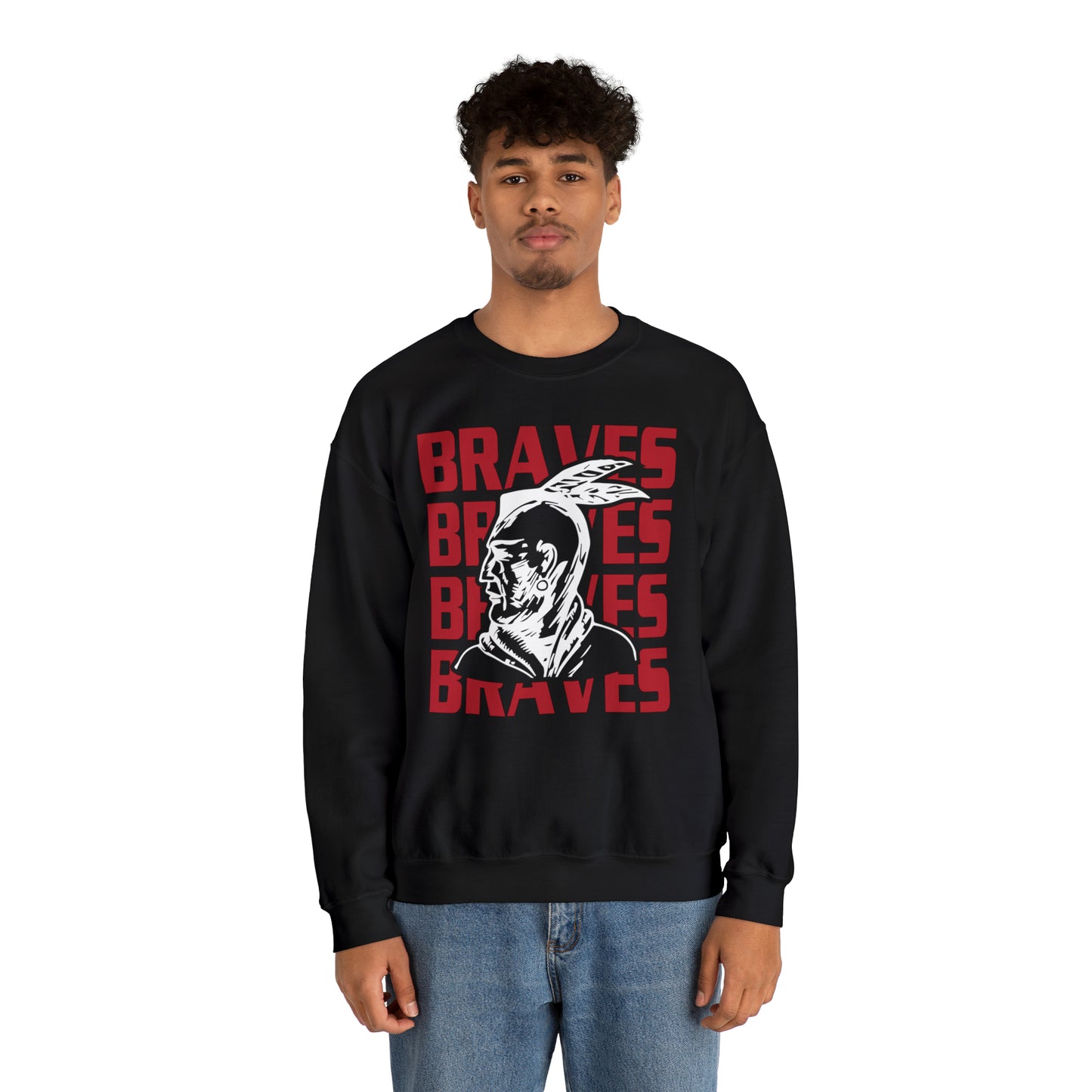 Braves Repeat Unisex Heavy Blend™ Crewneck Sweatshirt