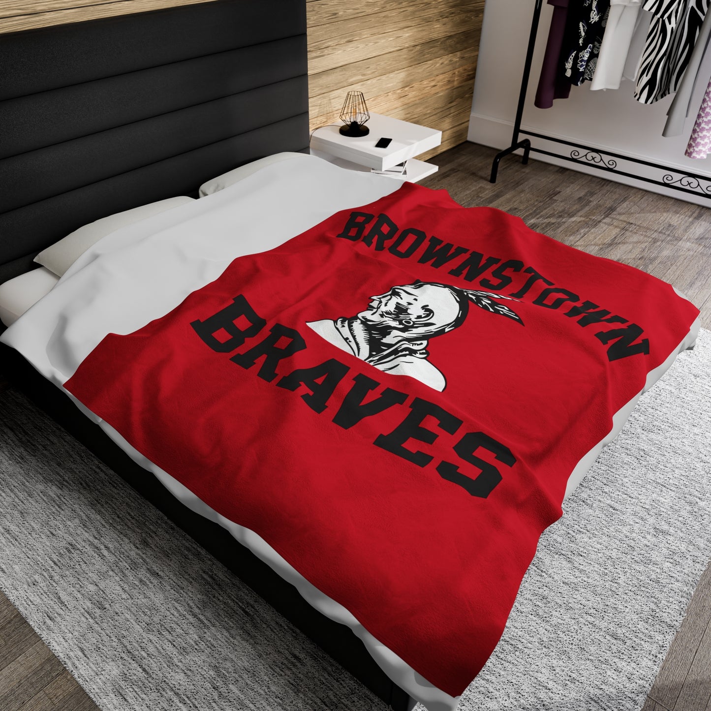 Brownstown Braves - Velveteen Plush Blanket