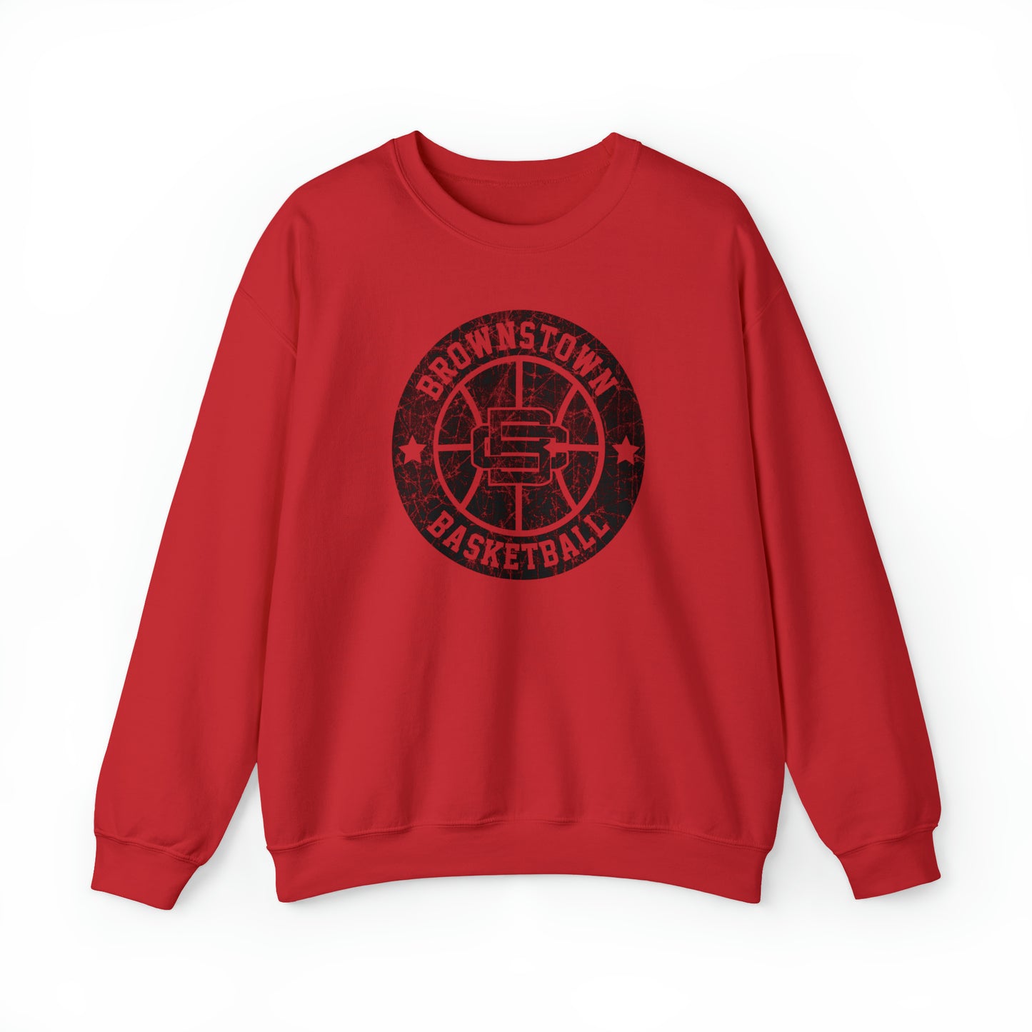 Vintage Brownstown Basketball Unisex Heavy Blend™ Crewneck Sweatshirt