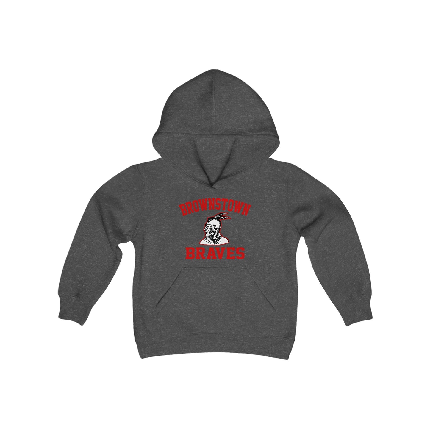 Brownstown Braves - Youth Heavy Blend Hooded Sweatshirt