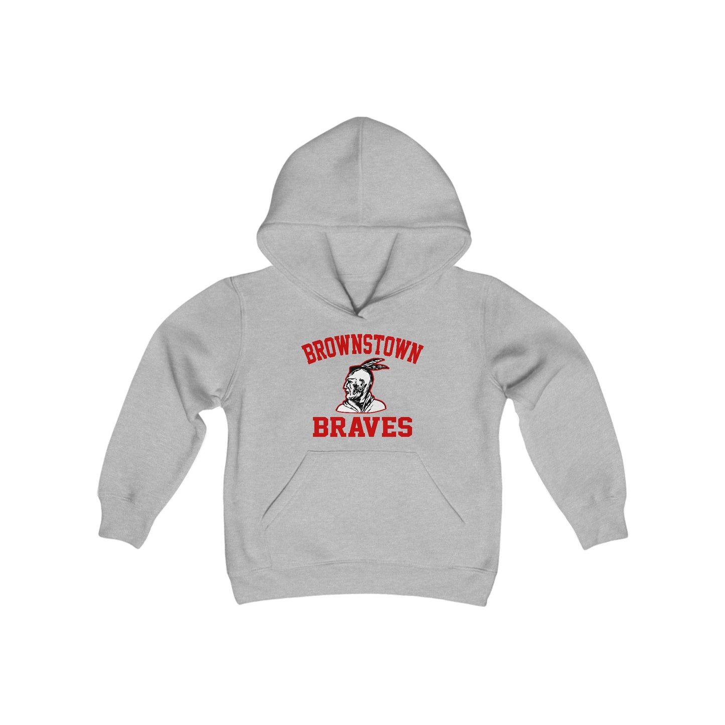 Brownstown Braves - Youth Heavy Blend Hooded Sweatshirt