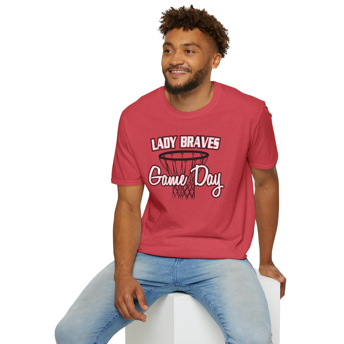 Lady Braves Basketball Game Day Unisex Softstyle T-Shirt