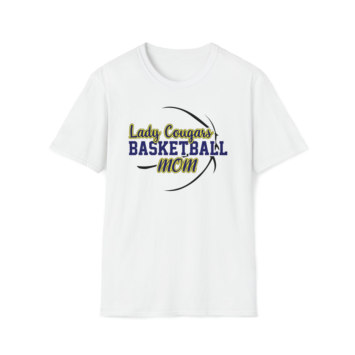 Lady Cougars Basketball Mom Unisex Softstyle T-Shirt