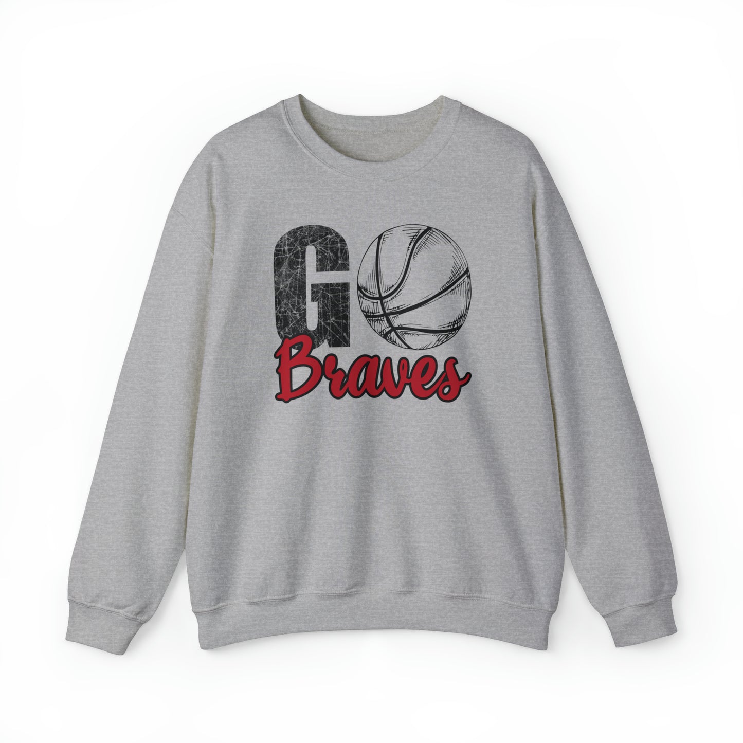 Go Braves Basketball Unisex Heavy Blend™ Crewneck Sweatshirt