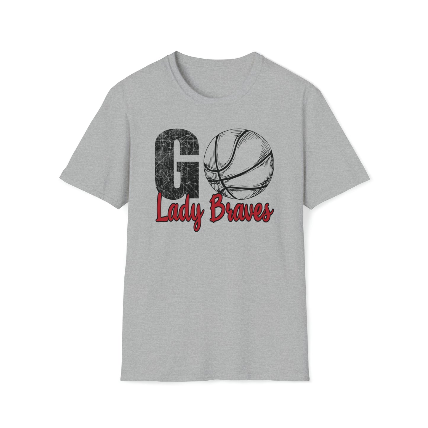 Go Lady Braves Basketball Unisex Softstyle T-Shirt