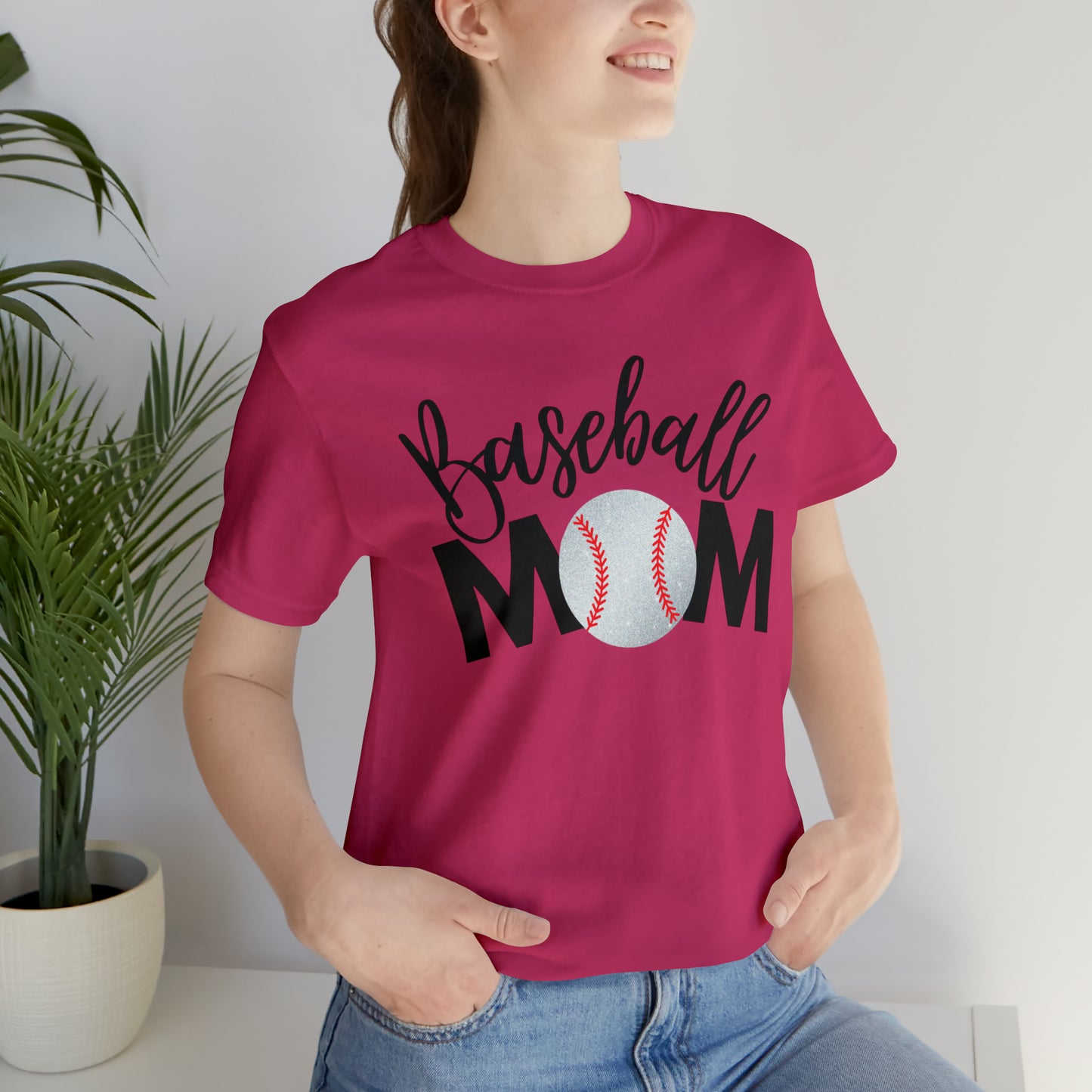 Baseball Mom Shimmer Short Sleeve Tee