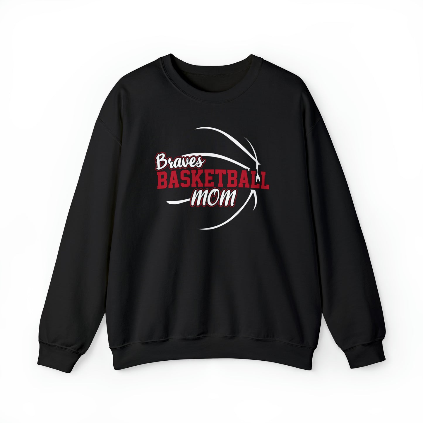 PERSONALIZED - Braves Basketball Mom Unisex Heavy Blend™ Crewneck Sweatshirt