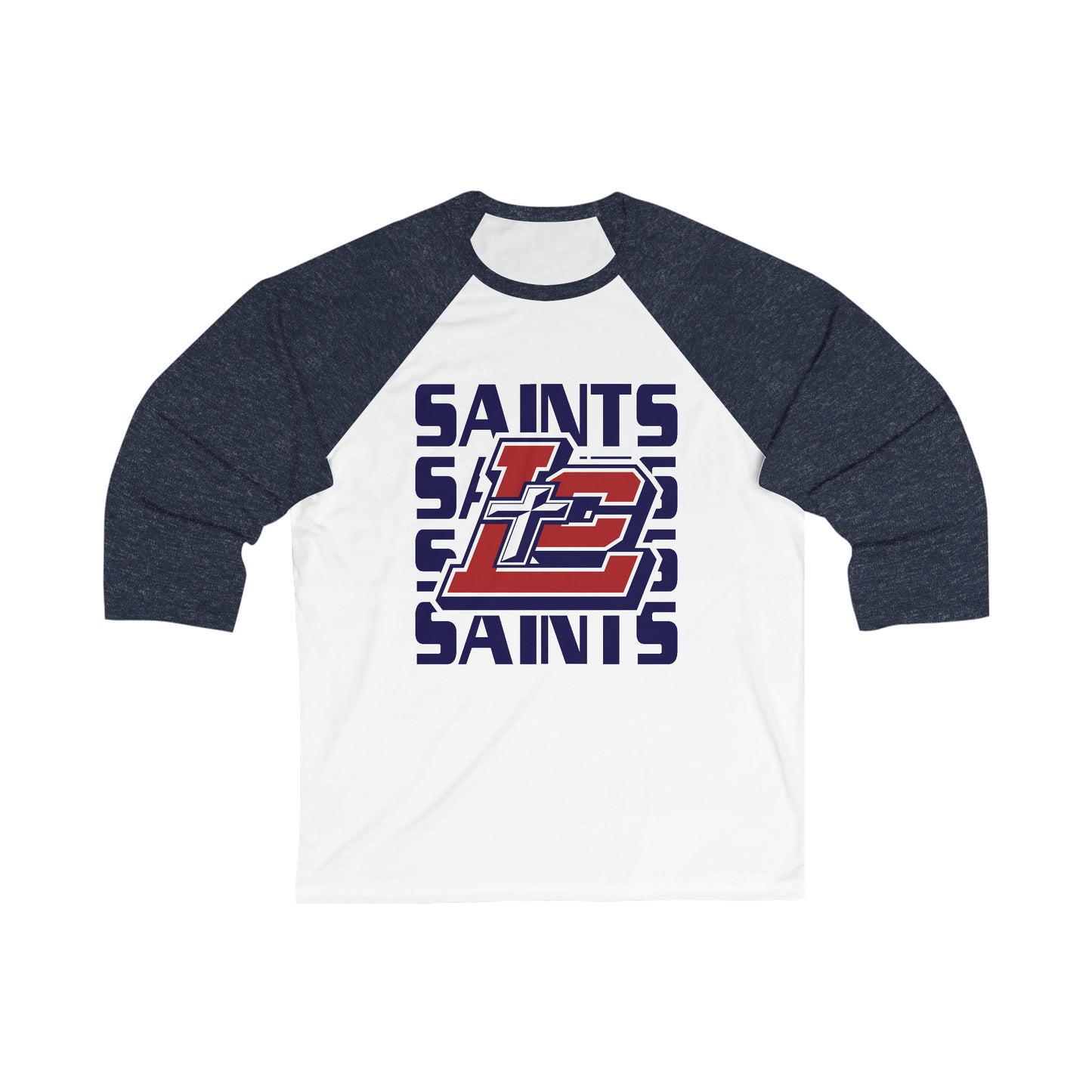 Saints Repeat Unisex 3\4 Sleeve Baseball Tee