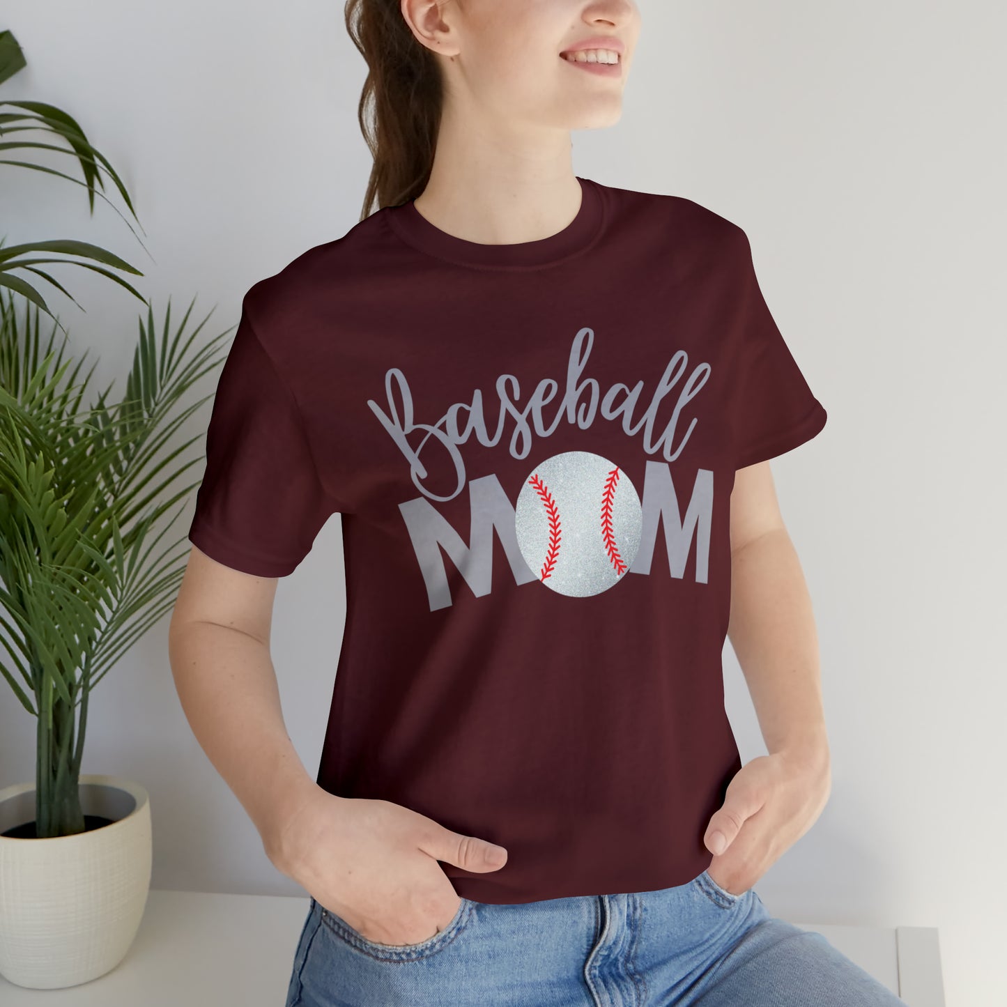 Baseball Mom Shimmer Short Sleeve Tee