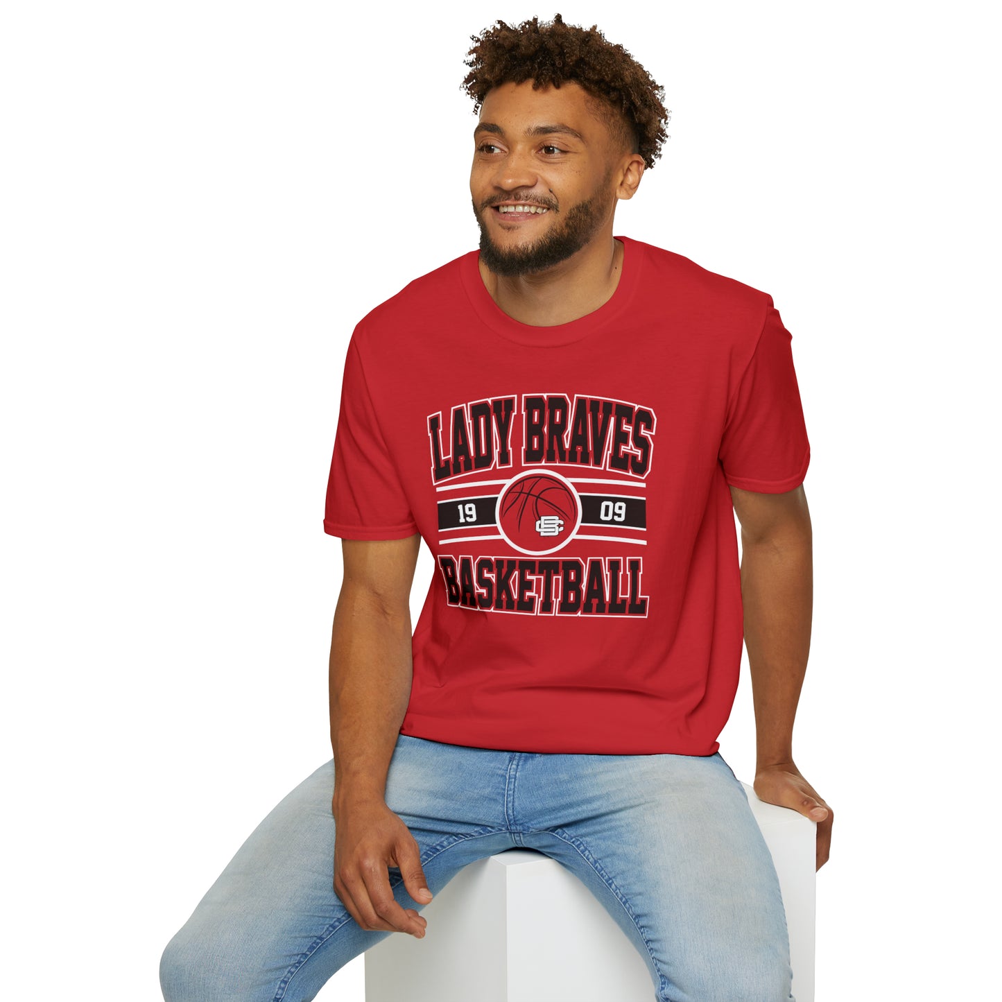 Lady Braves Basketball Unisex Softstyle T-Shirt