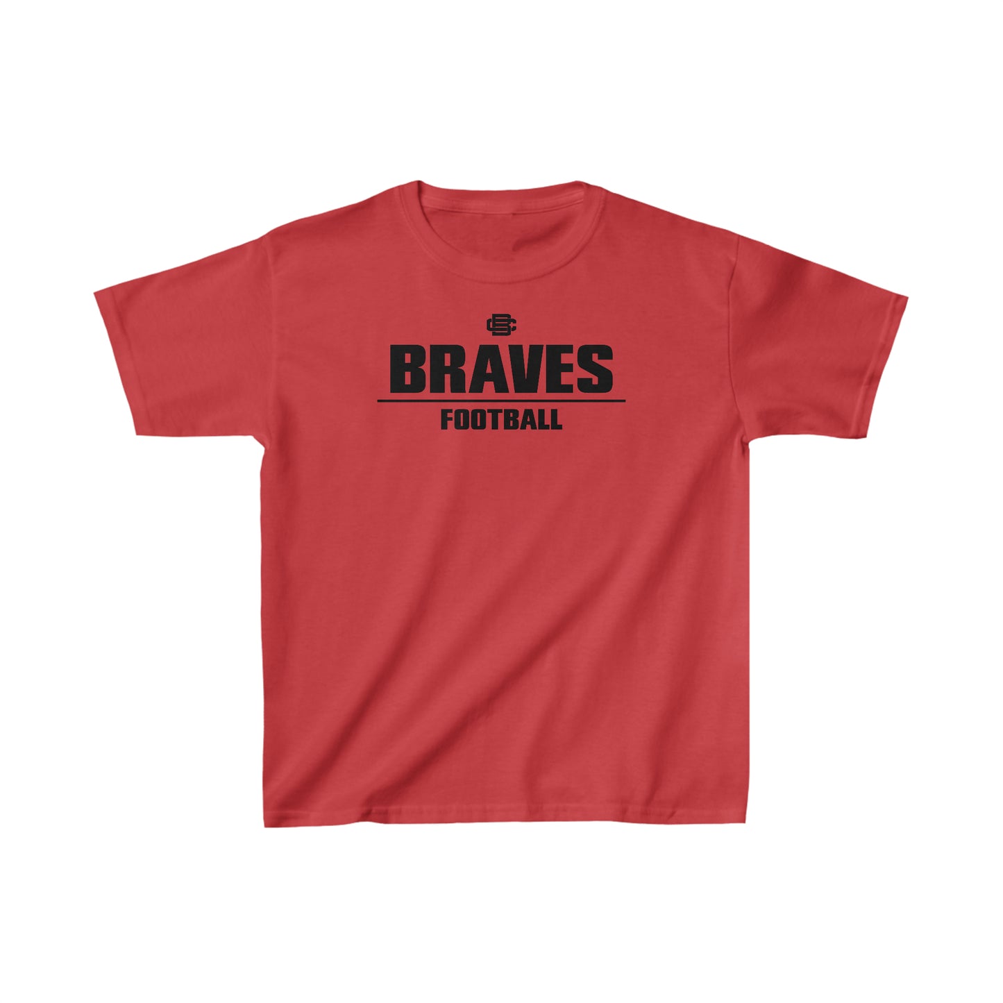 YOUTH - Braves Football Cotton Short Sleeve Tee