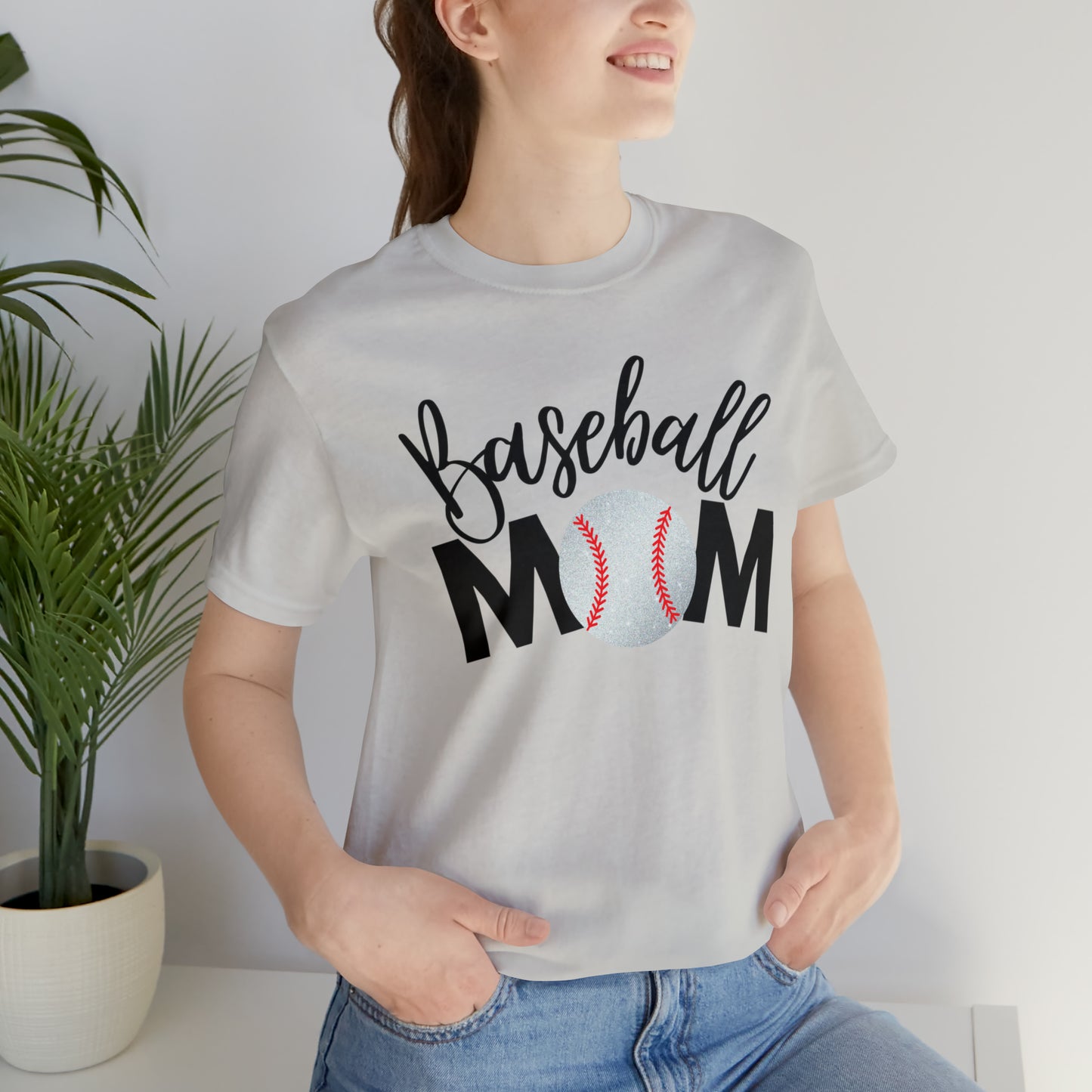 Baseball Mom Shimmer Short Sleeve Tee