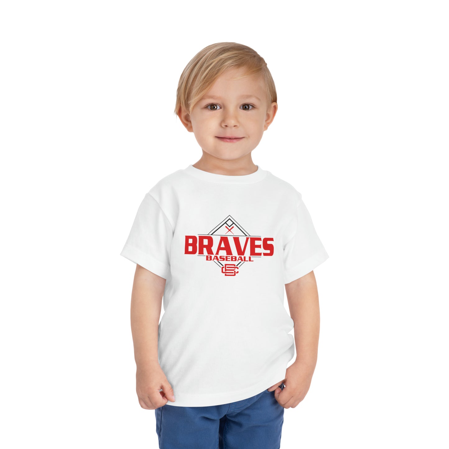 Braves Baseball Diamond Toddler Short Sleeve Tee