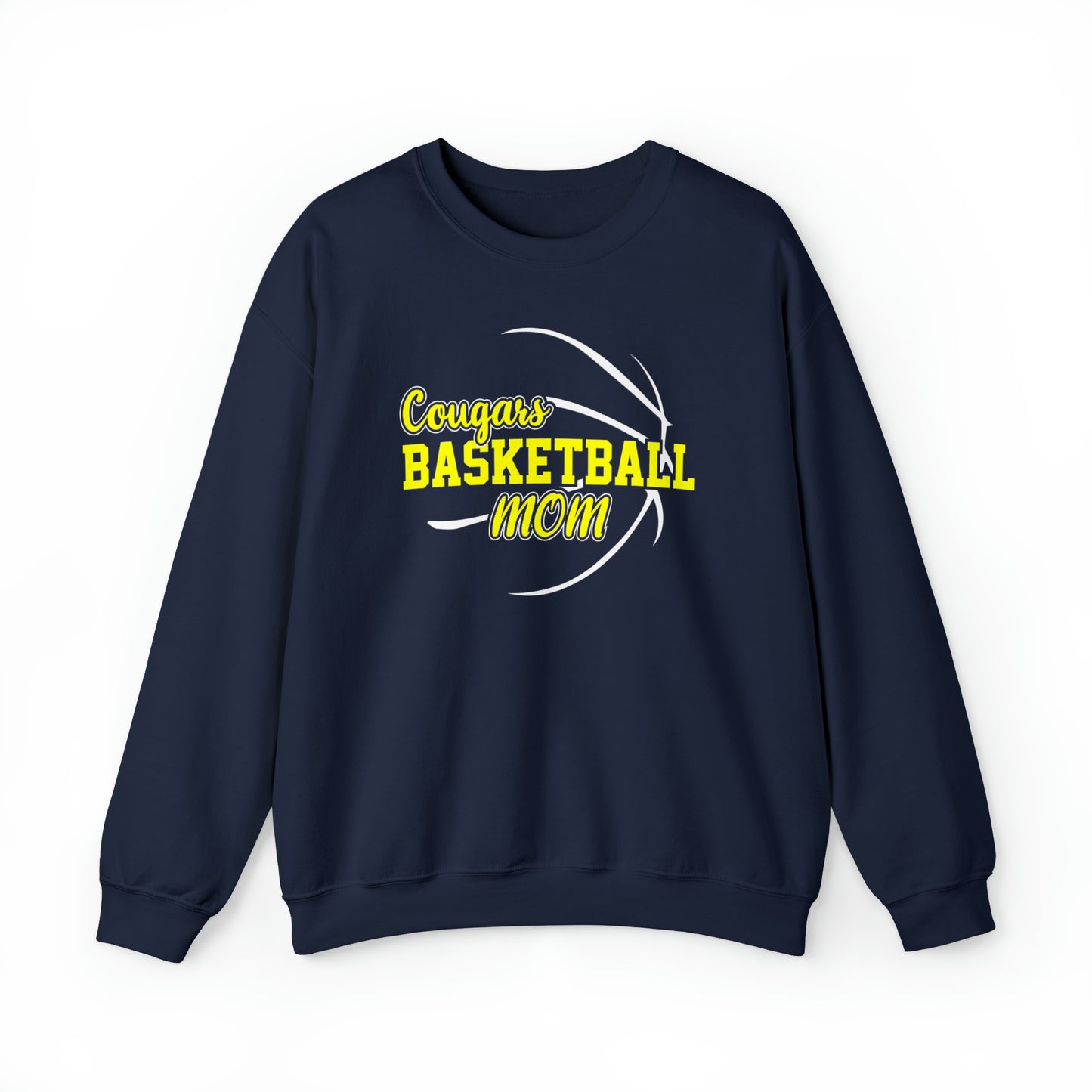 Cougars Basketball Mom Unisex Heavy Blend™ Crewneck Sweatshirt