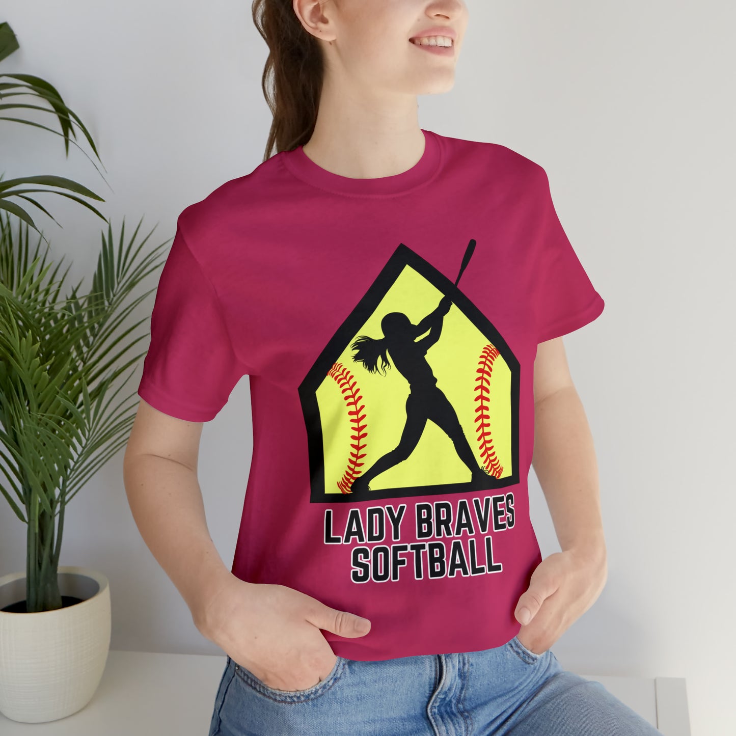 Lady Braves Softball Short Sleeve Tee