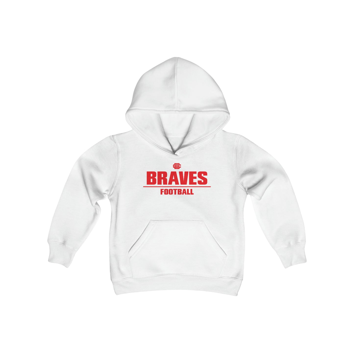 YOUTH - Braves Football Hooded Sweatshirt