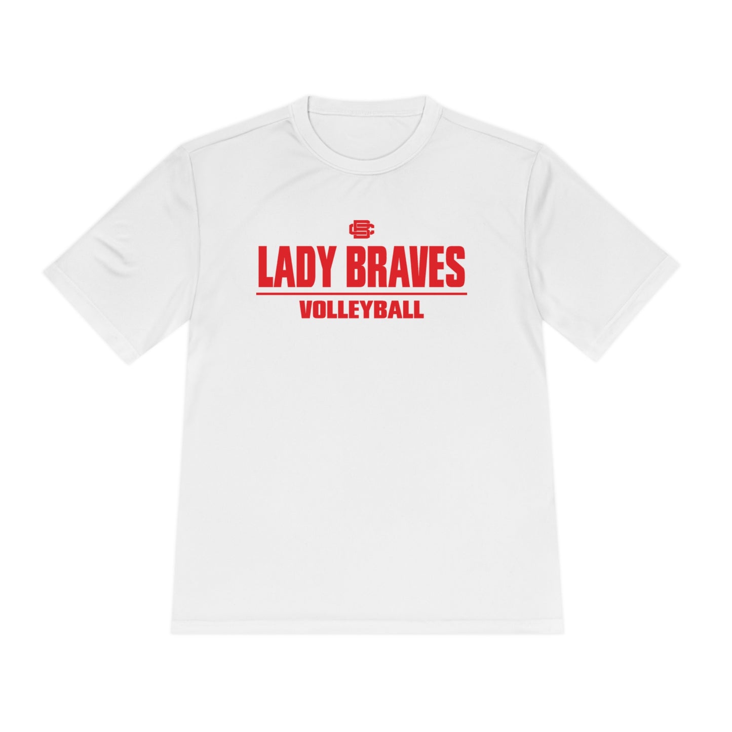 Lady Braves Volleyball Moisture Wicking Tee