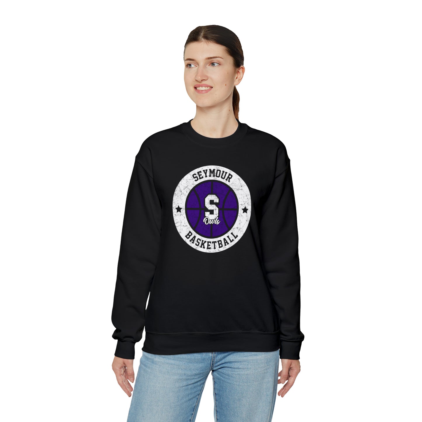 Vintage Seymour Basketball Unisex Heavy Blend™ Crewneck Sweatshirt
