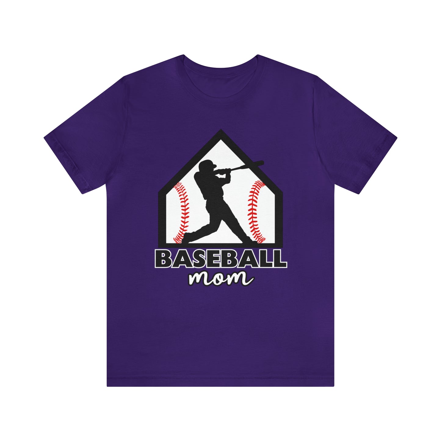 Baseball Mom with base Short Sleeve Tee