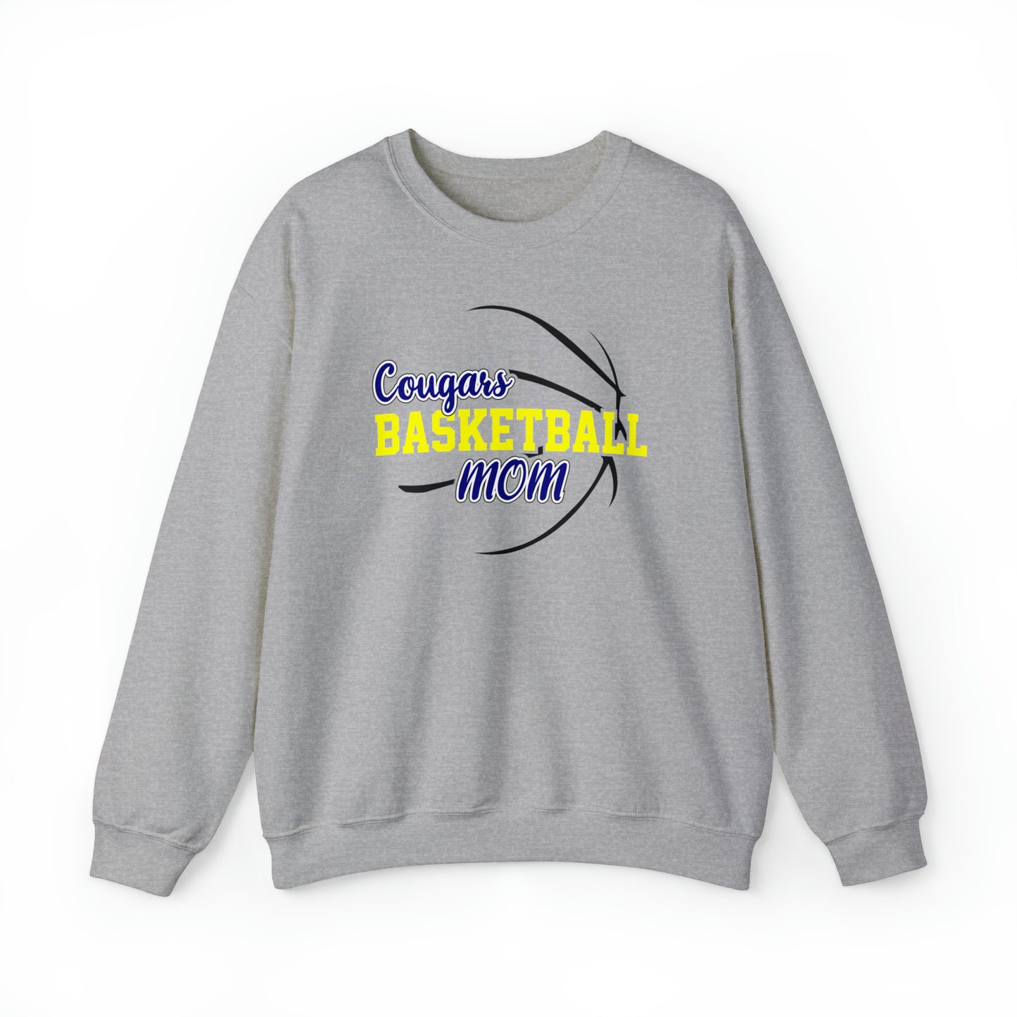 Cougars Basketball Mom Unisex Heavy Blend™ Crewneck Sweatshirt