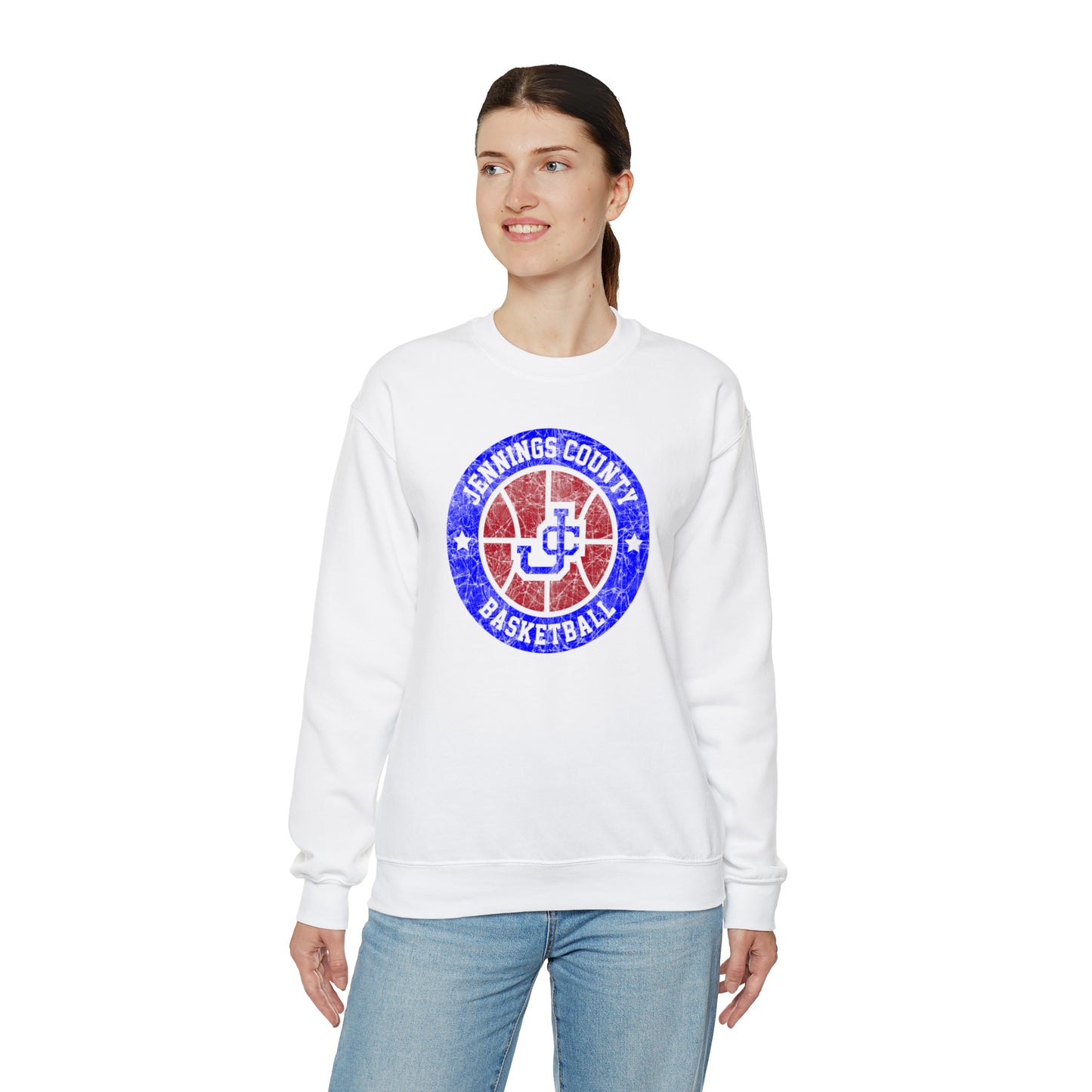 Vintage Jennings Co Basketball Unisex Heavy Blend™ Crewneck Sweatshirt