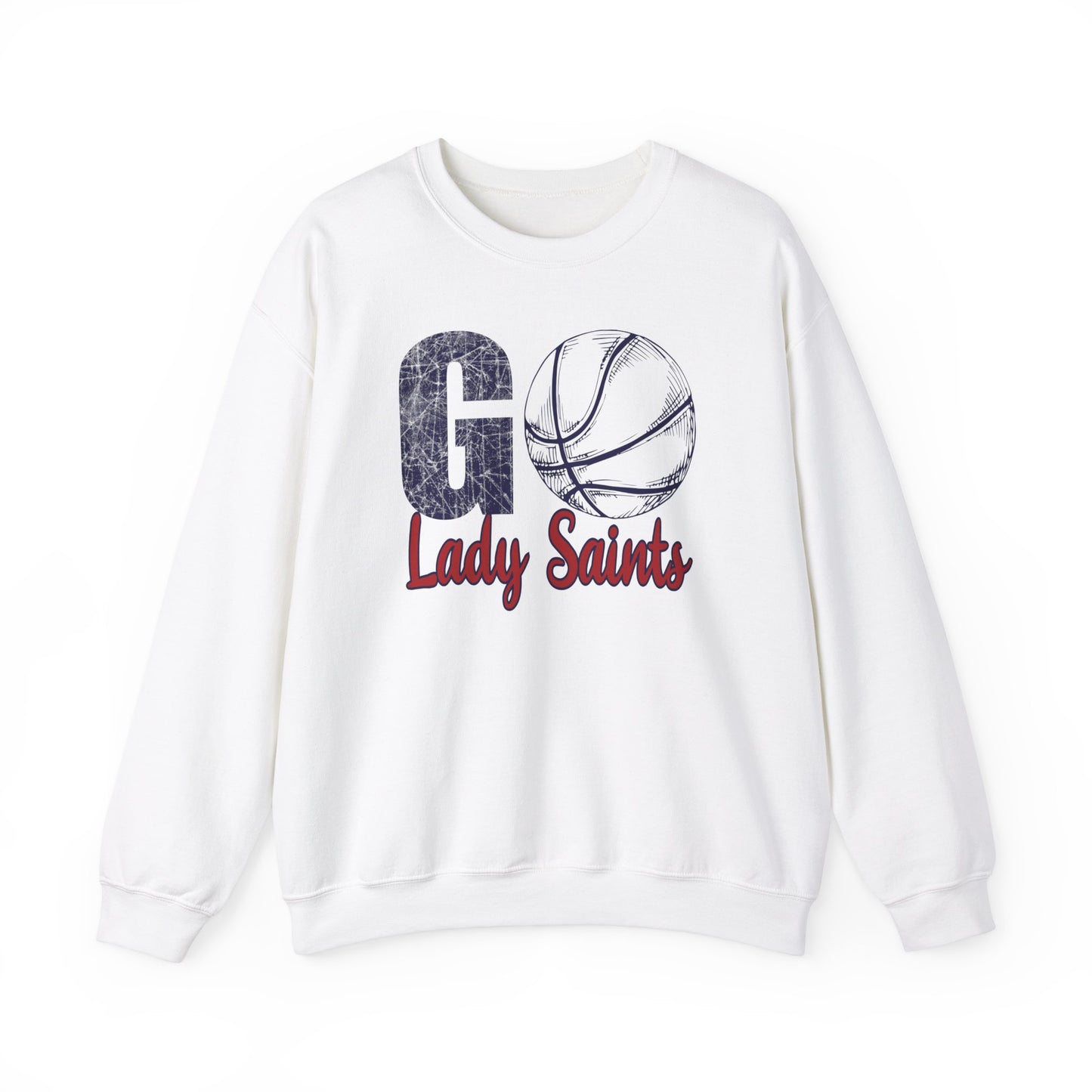 Go Lady Saints Basketball Unisex Heavy Blend™ Crewneck Sweatshirt