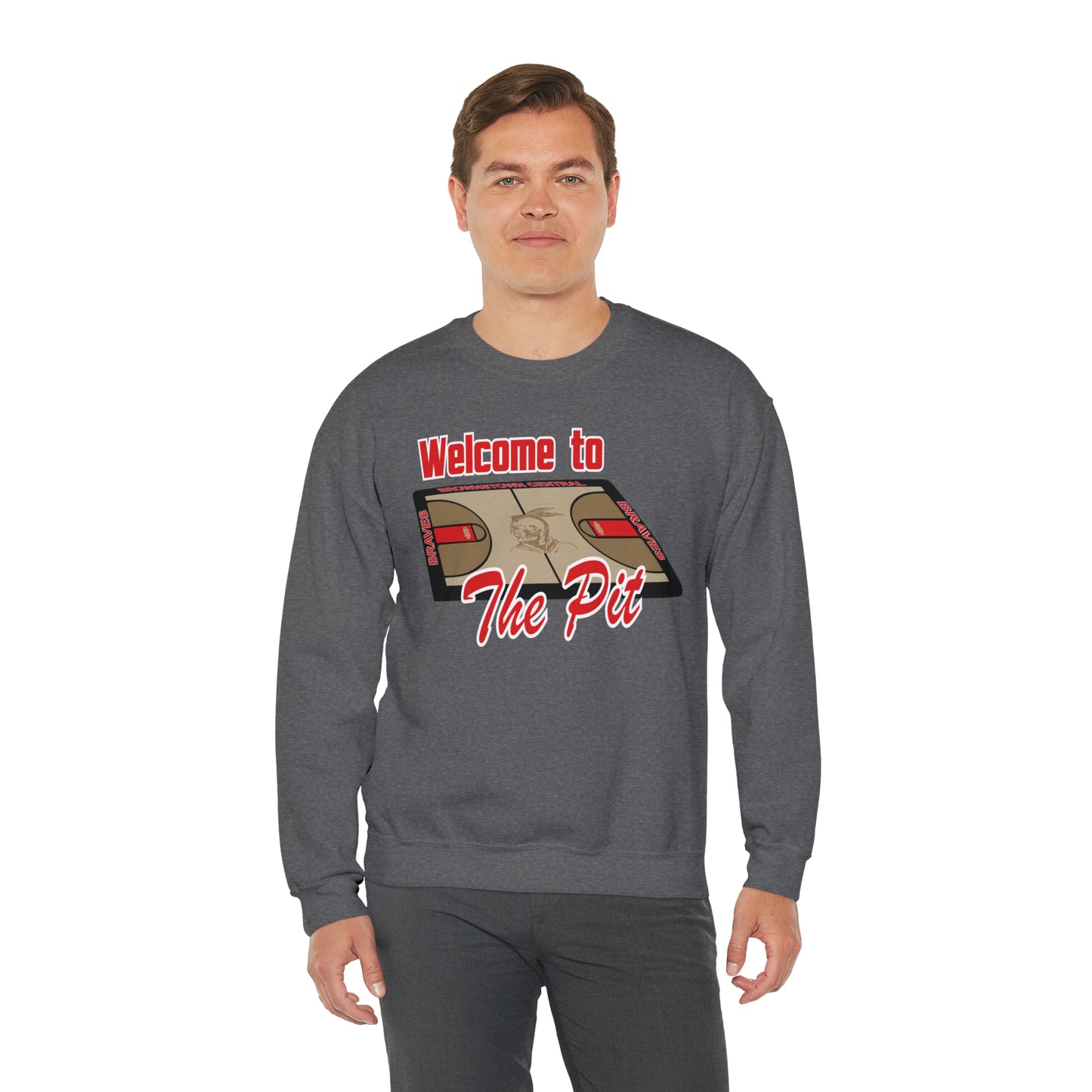 Welcome to The Pit Basketball Unisex Heavy Blend™ Crewneck Sweatshirt