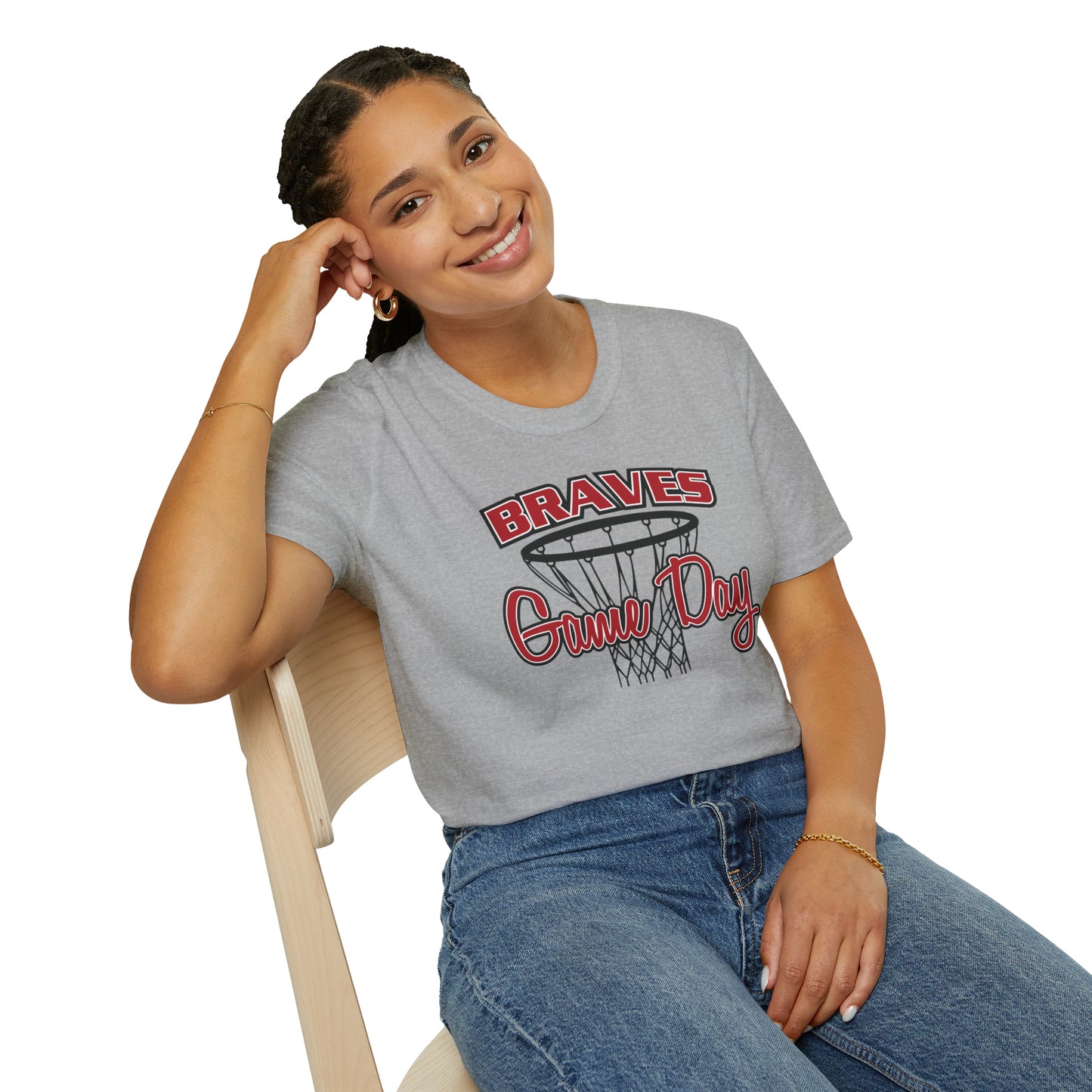 Braves Basketball Game Day Unisex Softstyle T-Shirt
