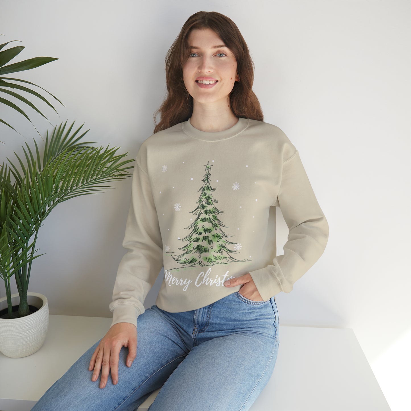 Merry Christmas Tree Crewneck Sweatshirt (Season)