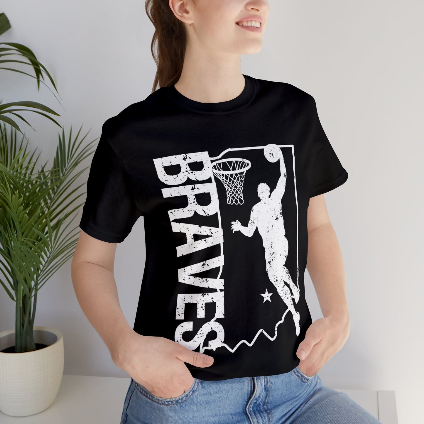 Vintage Braves Basketball Short Sleeve Shirt