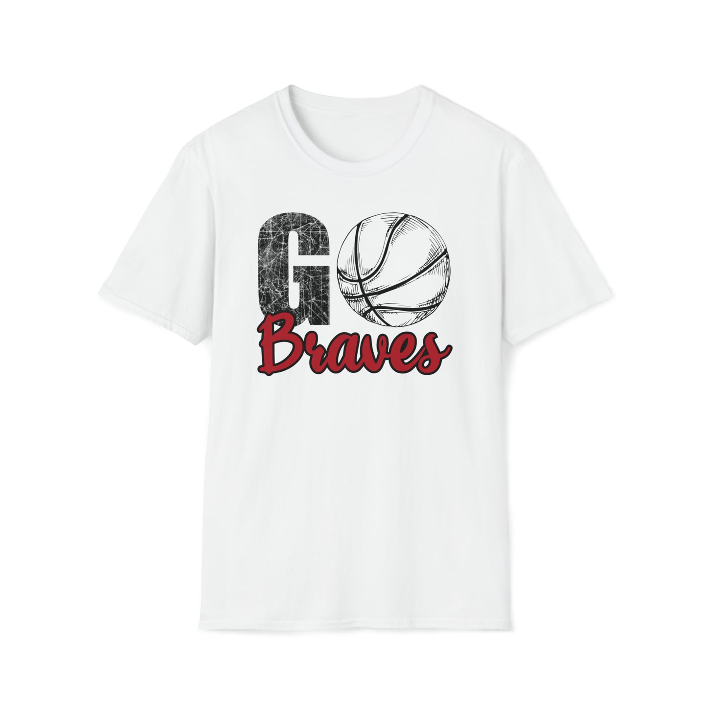 Go Braves Basketball Unisex Softstyle T-Shirt