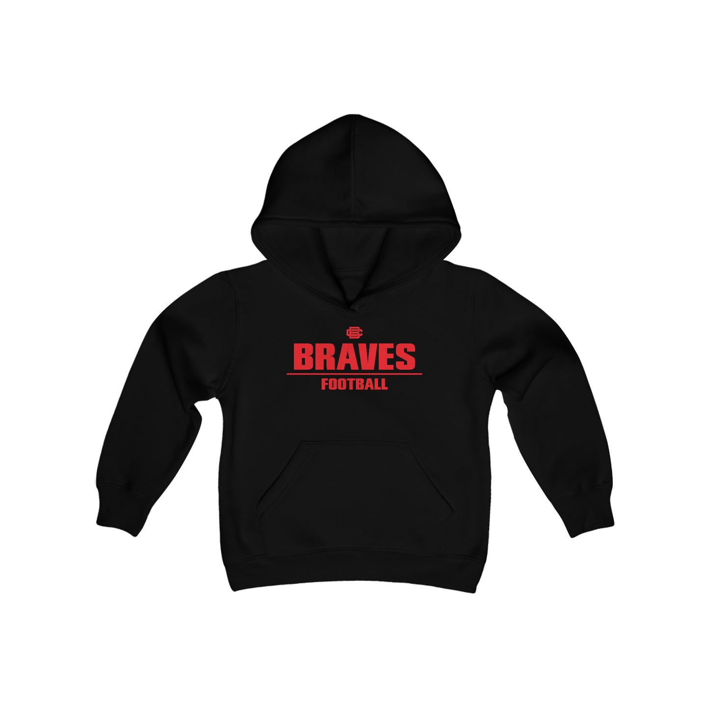 YOUTH - Braves Football Hooded Sweatshirt