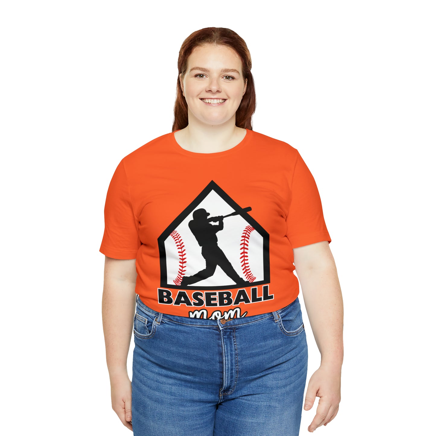 Baseball Mom with base Short Sleeve Tee