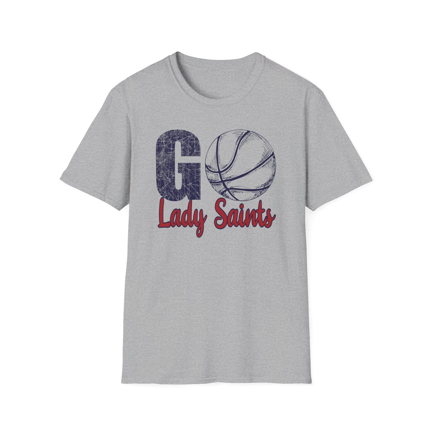 Go Lady Saints Basketball Unisex Softstyle T-Shirt