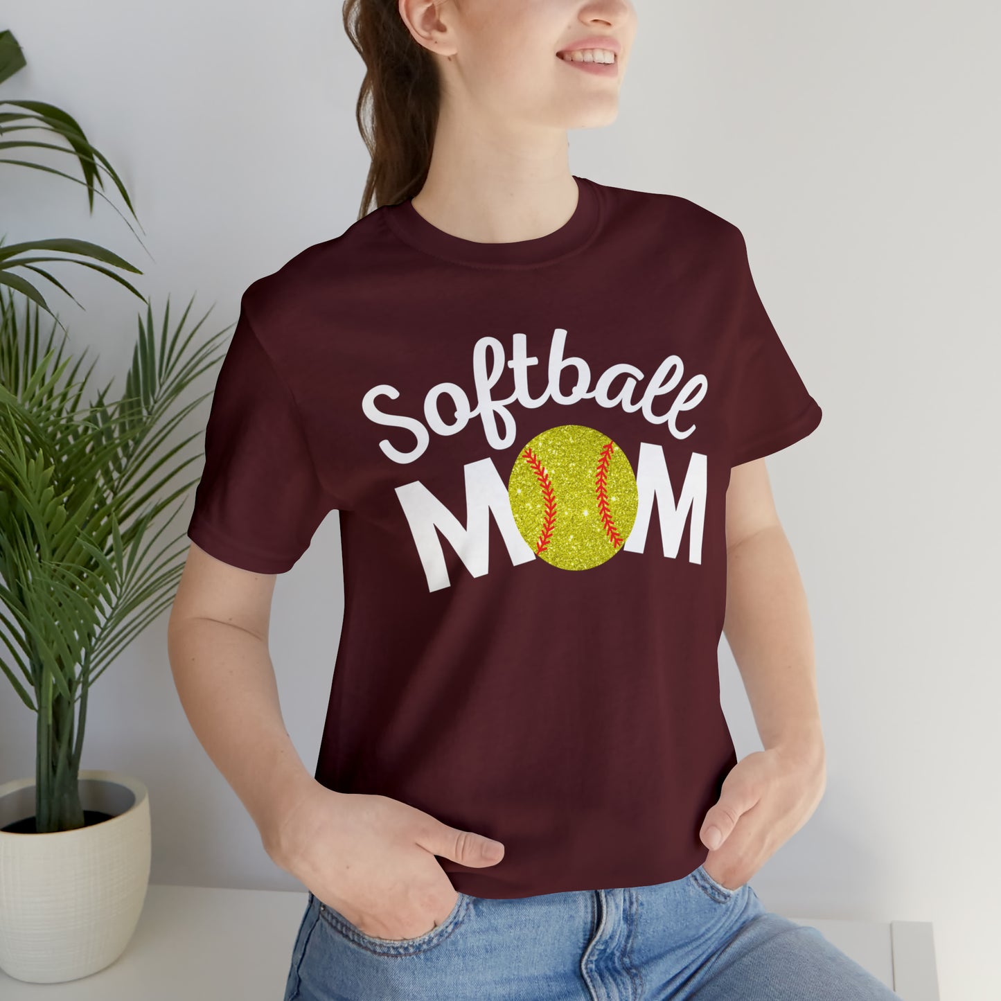 Softball Mom Shimmer Short Sleeve Tee