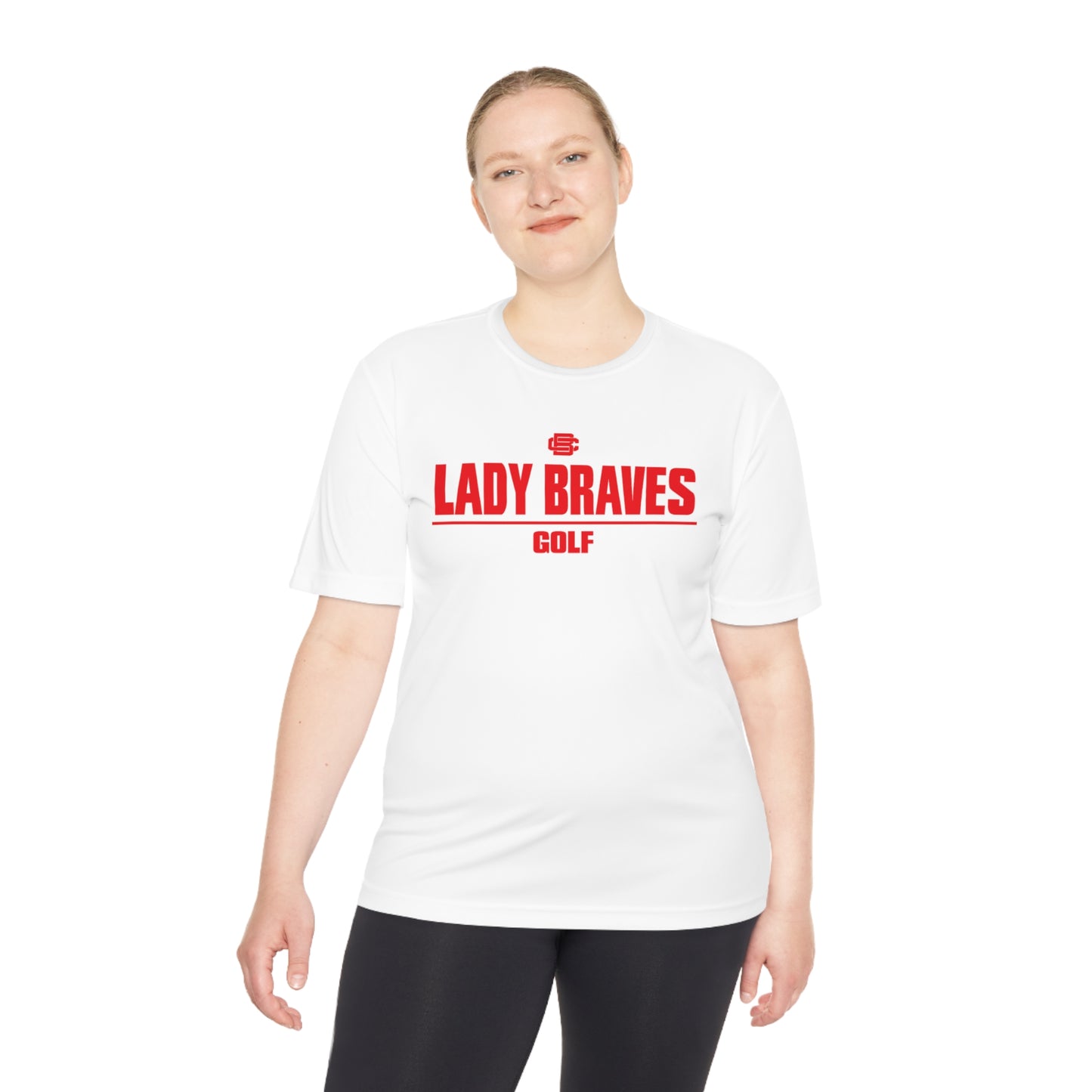 Lady Braves Golf Moisture Wicking Tee