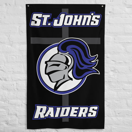 St Johns Raiders 3' x 5' Black Wall Flag