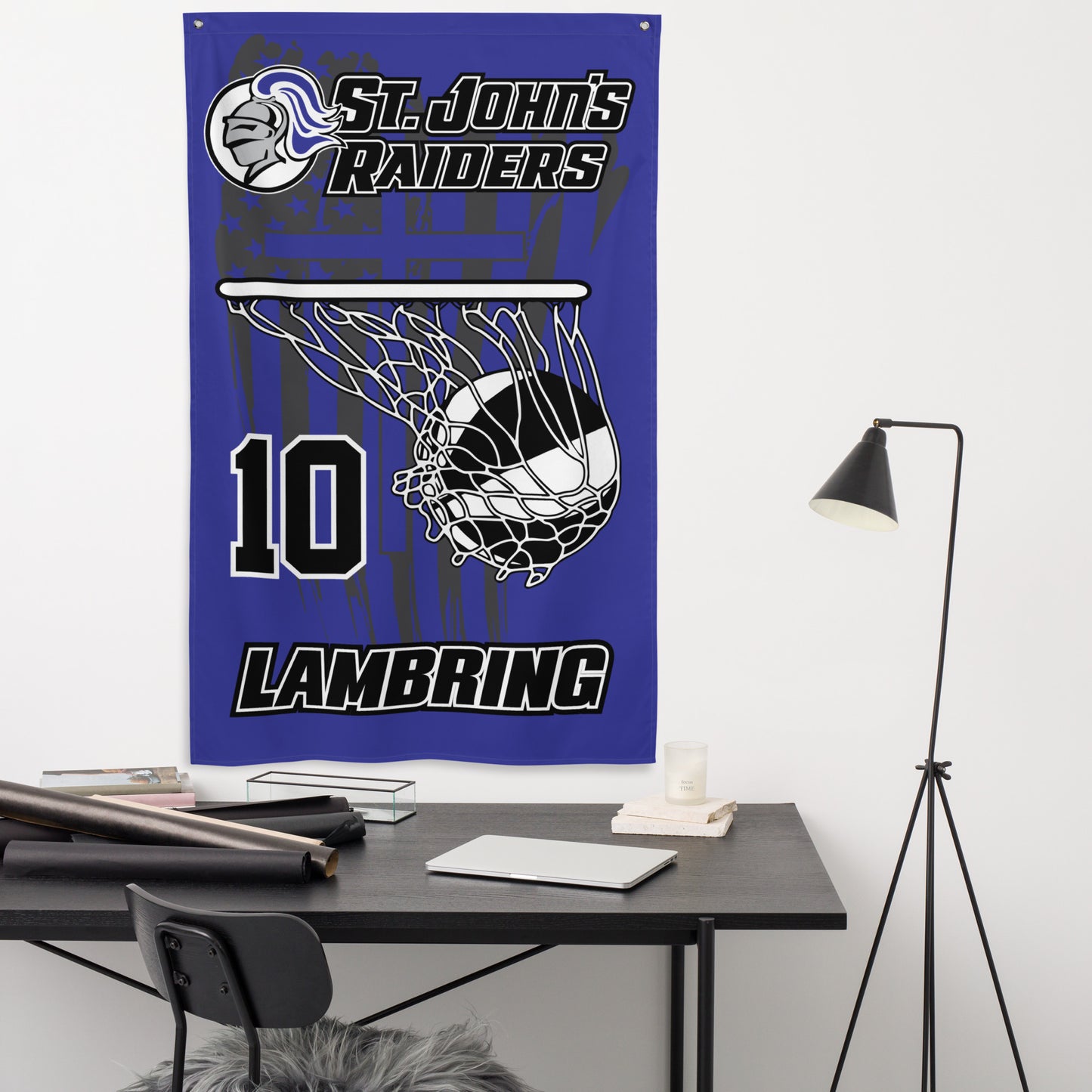 PERSONALIZED - St Johns Raiders Basketball 3' x 5' Flag