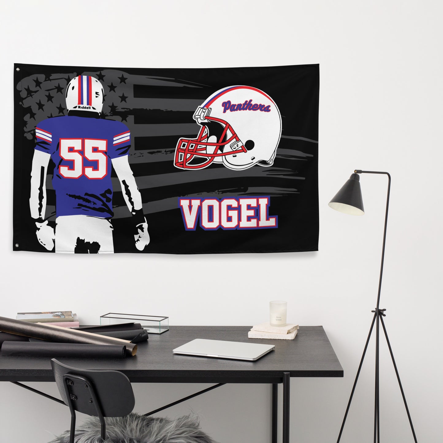 PERSONALIZED - Jennings Co Football 5' x 3' Wall Flag