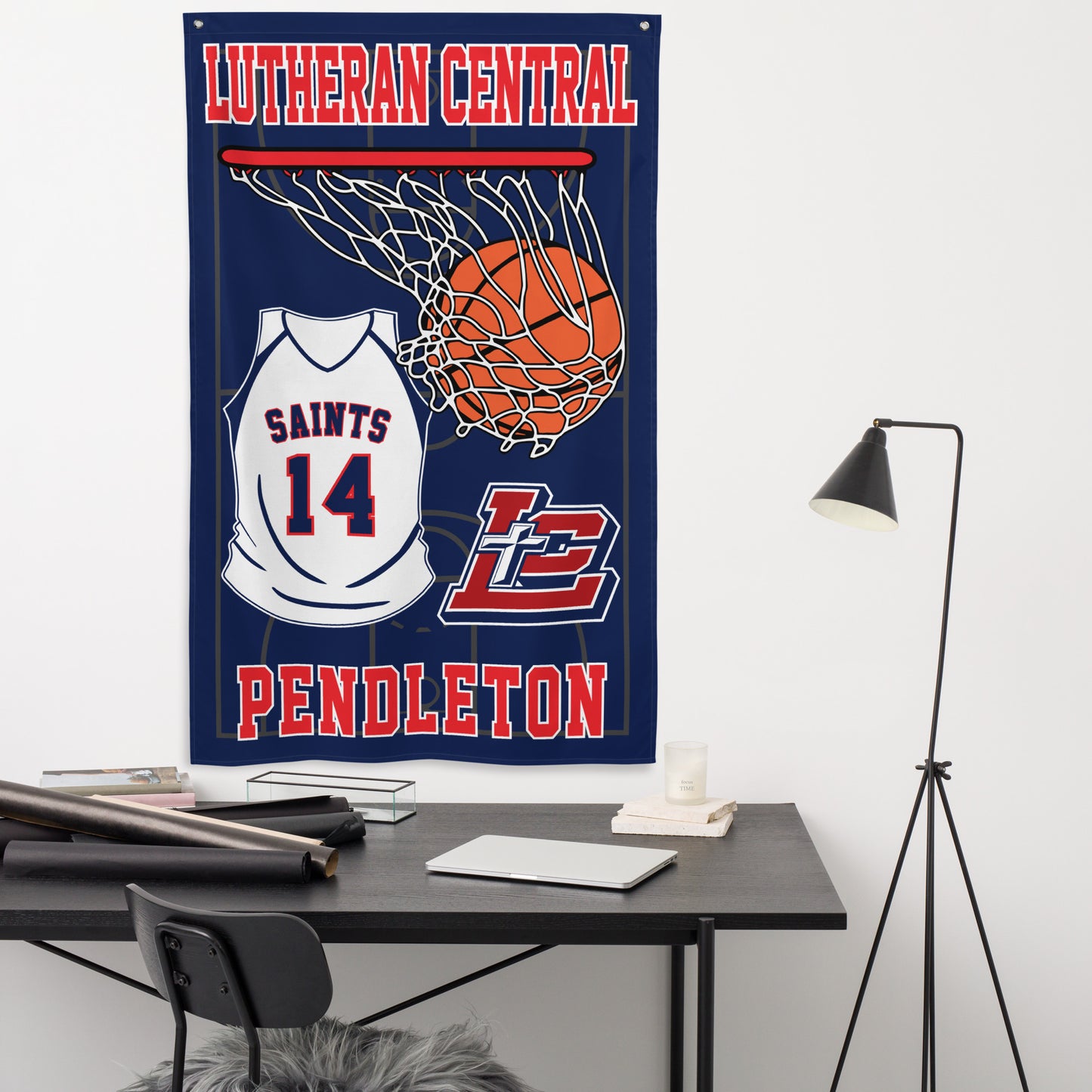 PERSONALIZED - LC Saints Basketball 3' x 5' Wall Flag
