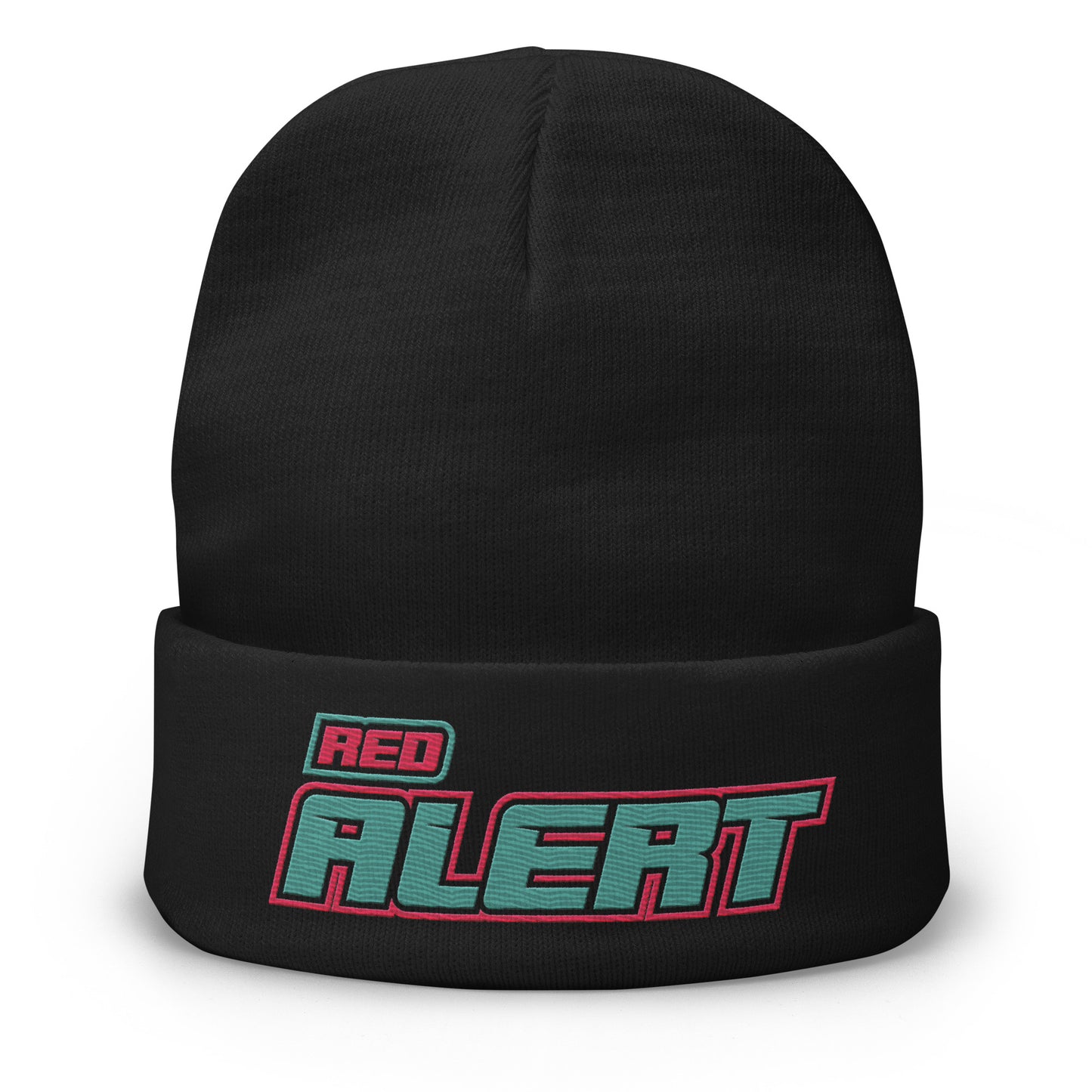 Red Alert Embroidered Beanie